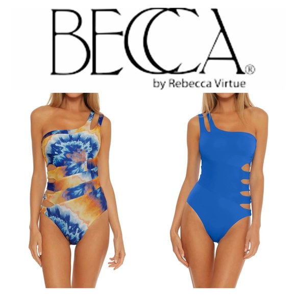 BECCA Other - NWOT BECCA Naomi Over The Rainbow Reversible Asymmetrical One-Piece Swimsuits